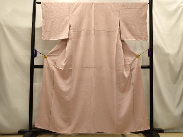 平和屋着物■上質な色無地 流水地紋 洗柿色 正絹 逸品 AABK5701sx