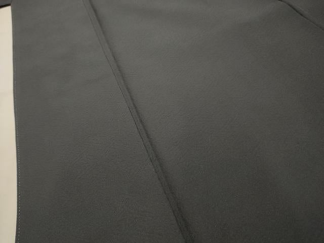 平和屋着物■上質な色無地 紗綾型地紋 藍墨茶色 正絹 逸品 AABK5708sx