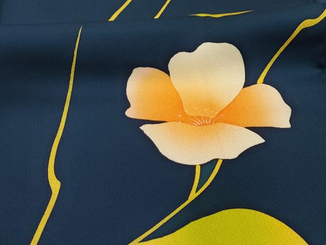 平和屋着物■上質な小紋 草花文 正絹 逸品 AABK5710sx