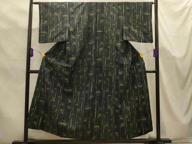 平和屋着物■上質な紬 笹竹間道 正絹 逸品 AABK5718sx