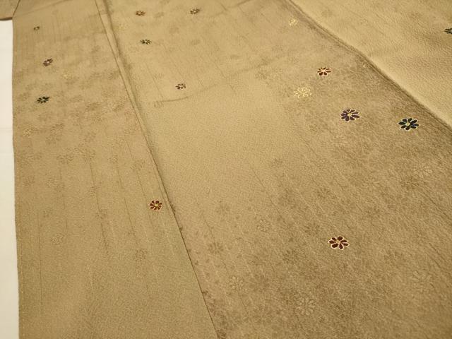 平和屋着物■上質な小紋 舞花文 暈し染め 金彩 正絹 逸品 AABK5727sx