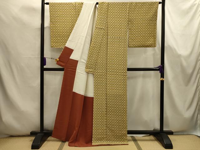 平和屋着物■上質な小紋 花丸文 正絹 逸品 AABK5728sx