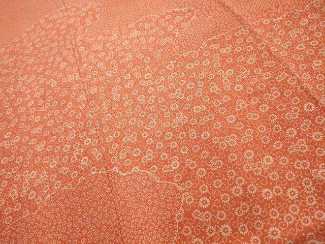 平和屋着物■江戸小紋 訪問着 雲取り花文 正絹 逸品 AABK5733sx