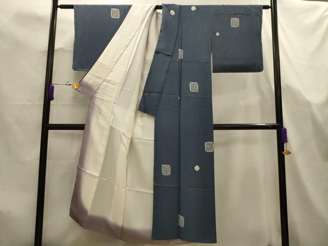 平和屋着物■上質な小紋 作家物 絞り 幾何学文様 正絹 逸品 AABK5735sx