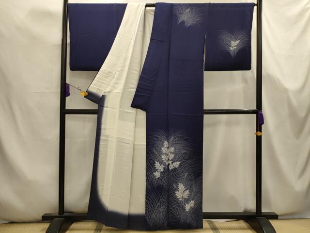 平和屋着物■訪問着 刺繍 草花文 正絹 逸品 AABK5740sx