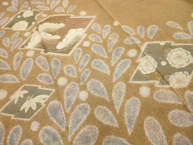 平和屋着物■訪問着 松竹梅松皮菱文 金彩 正絹 逸品 AABK5743sx
