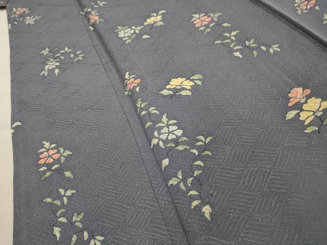平和屋着物■上質な小紋 草花文 正絹 逸品 AABK5748sx