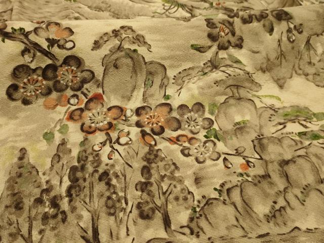 平和屋着物■上質な小紋 風景文 正絹 逸品 AABK5760sx