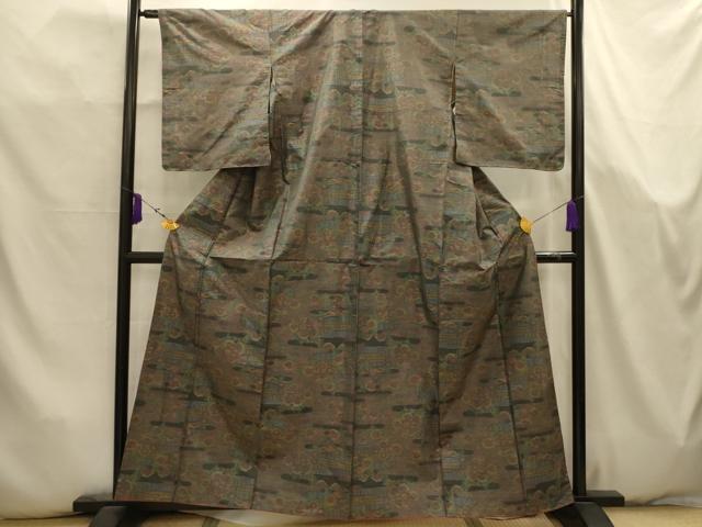 平和屋着物■本場大島紬 花籬文 正絹 逸品 AABK5765sx