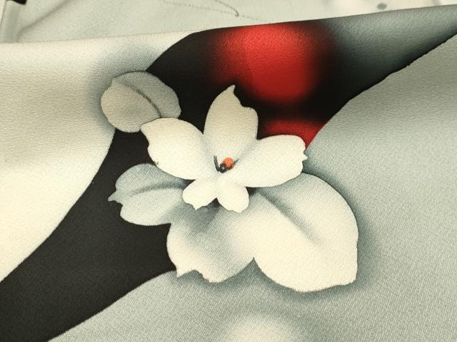 平和屋着物■上質な小紋 草花文 暈し染め 正絹 逸品 AABK5766sx