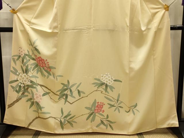平和屋着物■訪問着 刺繍 枝花文 正絹 逸品 AABK5828sx