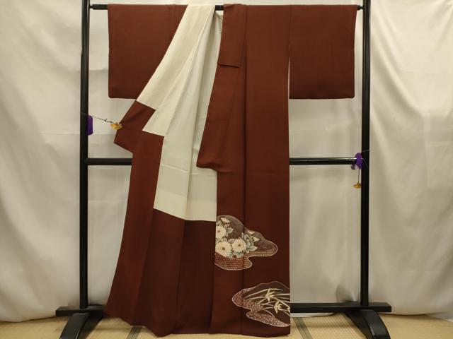 平和屋着物■豪華色留袖 霞取り花文 金銀彩 正絹 逸品 AABK5837sx