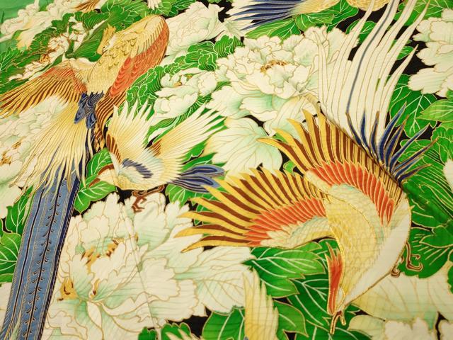 平和屋着物■豪華振袖 駒刺繍 花鳥文 金彩 正絹 逸品 AABK5840sx