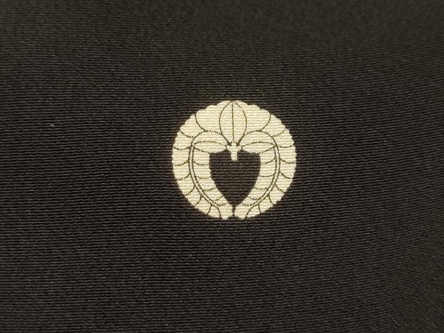 平和屋着物■豪華黒留袖 駒刺繍 扇面飛鶴花文 金彩 正絹 逸品 AABK5846sx