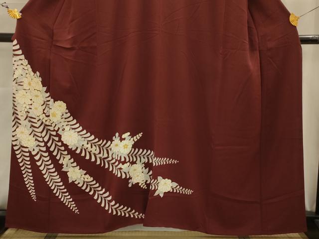 平和屋着物■訪問着 蘇州刺繍 枝垂れ花文 金彩 正絹 逸品 AABK5851sx