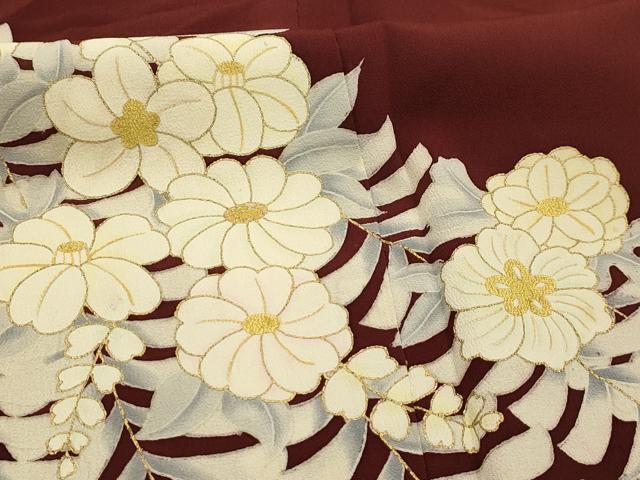 平和屋着物■訪問着 蘇州刺繍 枝垂れ花文 金彩 正絹 逸品 AABK5851sx