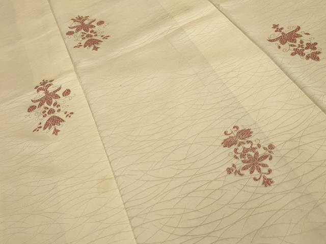 平和屋着物■上質な小紋 飾花文 金彩 正絹 逸品 AABK5852sx