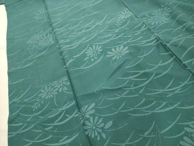 平和屋着物■上質な小紋 雪芝花文 正絹 逸品 AABK5856sx