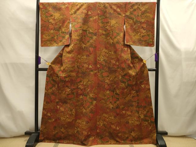 平和屋着物■上質な小紋 花鳥文 正絹 逸品 AABK5865sx