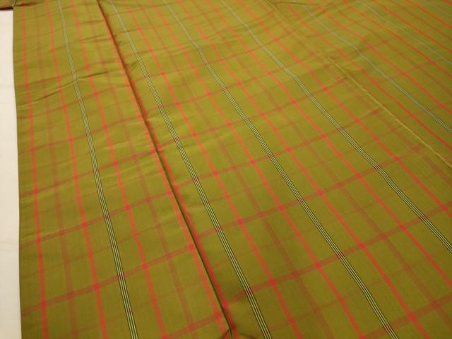 平和屋着物■本場縞大島紬 格子 正絹 逸品 AABK5887sx
