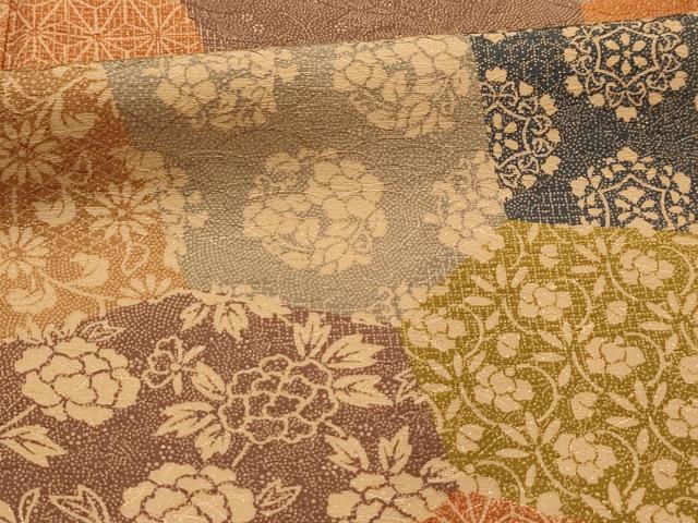平和屋着物■訪問着 亀甲草花文 正絹 逸品 AABK5893sx
