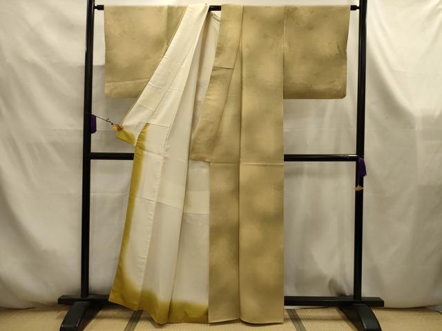 平和屋着物■上質な小紋 松竹梅風景地紋 暈し染め 正絹 逸品 AABK5894sx