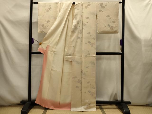 平和屋着物■上質な小紋 花文箱文 正絹 逸品 AABK5924sx