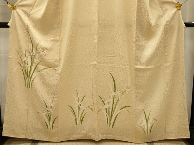 平和屋着物■訪問着 駒刺繍 草花文 金彩 正絹 逸品 AABK5939sx