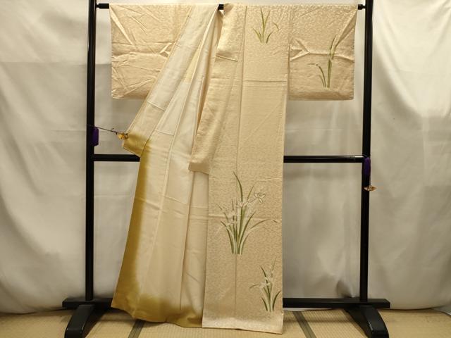 平和屋着物■訪問着 駒刺繍 草花文 金彩 正絹 逸品 AABK5939sx
