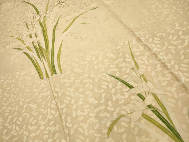 平和屋着物■訪問着 駒刺繍 草花文 金彩 正絹 逸品 AABK5939sx