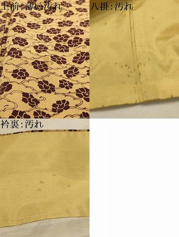 平和屋着物■上質な小紋 花唐草文 正絹 逸品 AABK5956sx