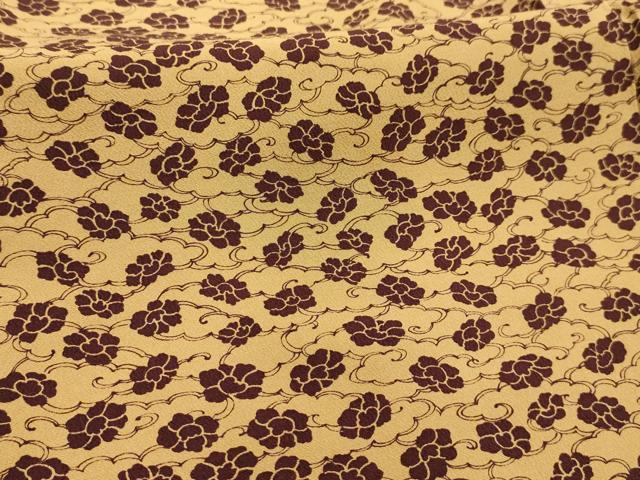 平和屋着物■上質な小紋 花唐草文 正絹 逸品 AABK5956sx