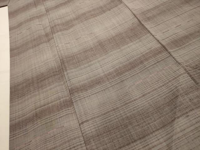 平和屋着物■上質な紬 横段文 眼鏡織 正絹 逸品 AABK5971sx