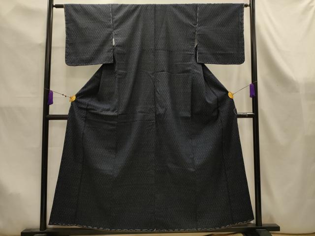 平和屋着物■上質な紬 亀甲文 正絹 逸品 AABK5975sx