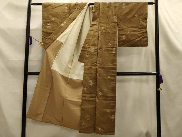 平和屋着物■上質な紬 花丸文 正絹 逸品 AABK5985sx