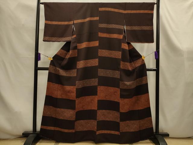 平和屋着物■訪問着 横段花文 正絹 逸品 AABK5999sx