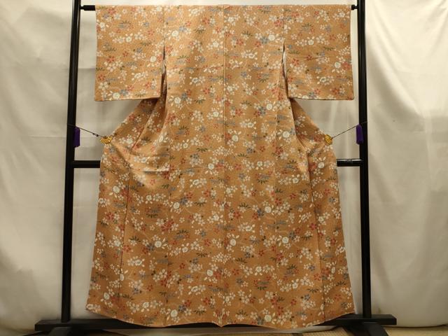 平和屋着物■上質な小紋 舞花文 正絹 逸品 AABK6000sx