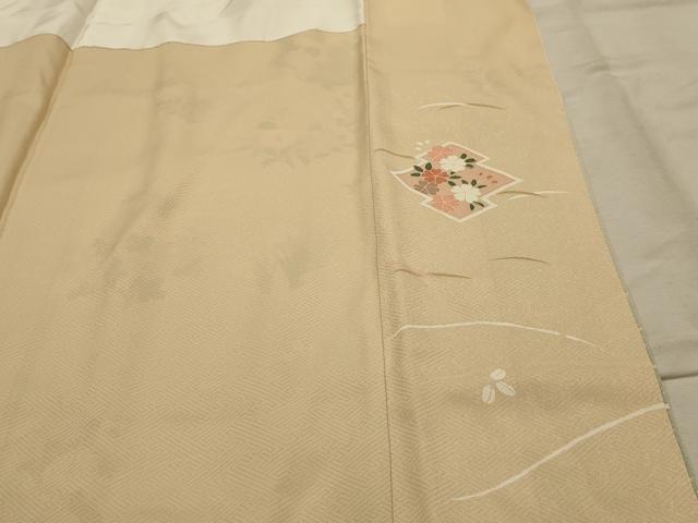 平和屋着物■訪問着 松皮菱花文 暈し染め 金銀彩 正絹 逸品 AABK6017sx