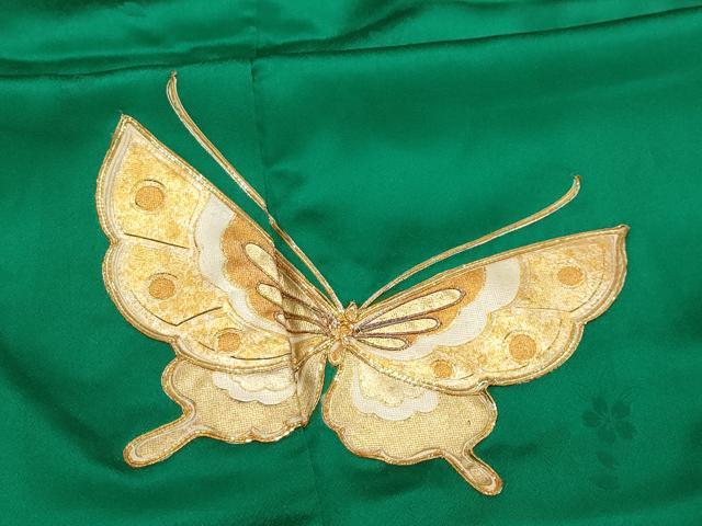 平和屋着物■豪華振袖 駒刺繍 舞蝶文 暈し染め 金彩 正絹 逸品 AABK6026sx