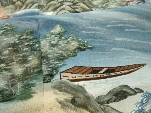 平和屋着物■豪華黒留袖 風景文 暈し染め 正絹 逸品 AABK6028sx