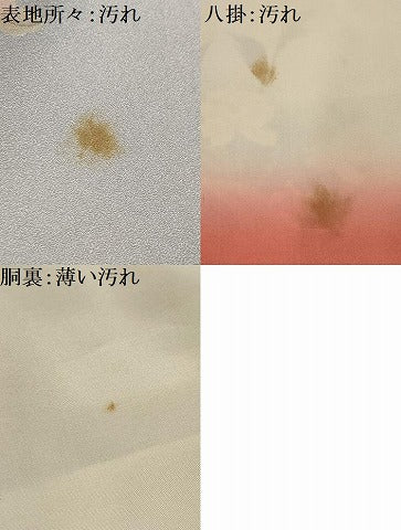 平和屋着物■上質な小紋 草花文 暈し染め 正絹 逸品 AABK6029sx