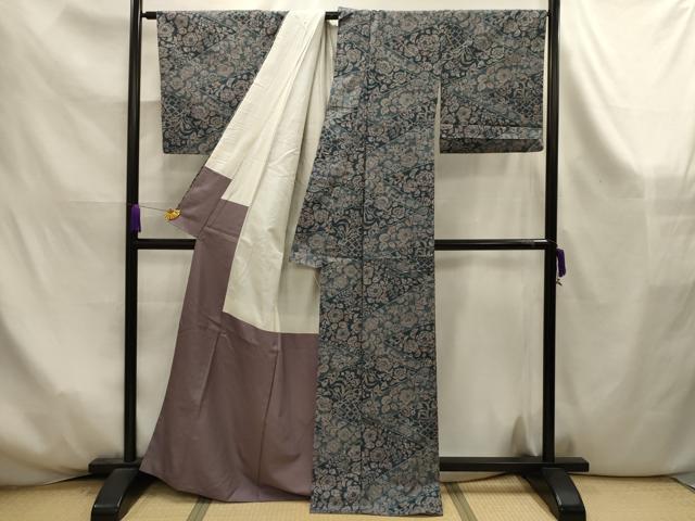 平和屋着物■上質な紬 辻が花 正絹 逸品 AABK6039sx