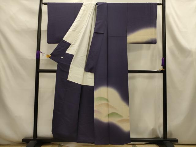 平和屋着物■訪問着 重ね山文 暈し染め 正絹 逸品 AABK6056sx