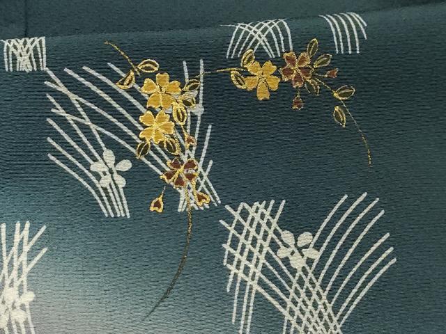 平和屋着物■訪問着 草花文 暈し染め 金彩 胴抜き仕立て 正絹 逸品 AABK6057sx