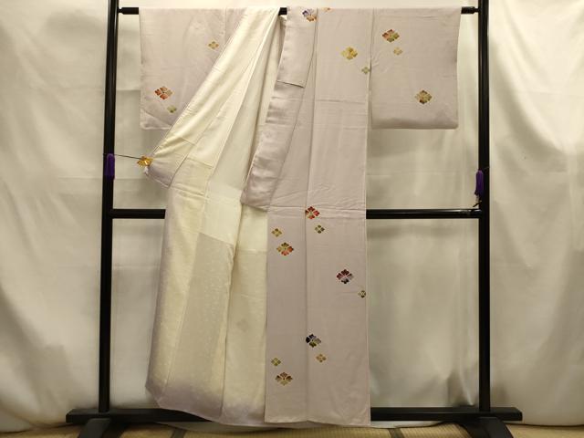 平和屋着物■上質な小紋 舞花文 暈し染め 正絹 逸品 AABK6074sx
