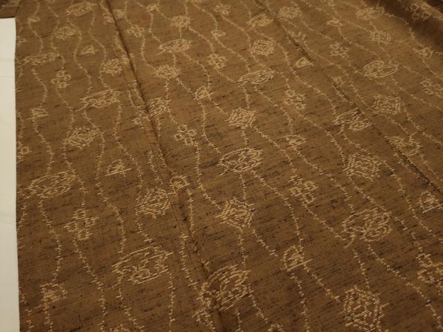 平和屋着物■上質な紬 立涌花文 正絹 逸品 AABK6083sx