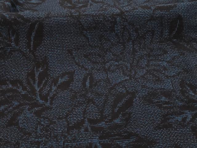 平和屋着物■結城紬 更紗花文 正絹 逸品 AABK6096sx