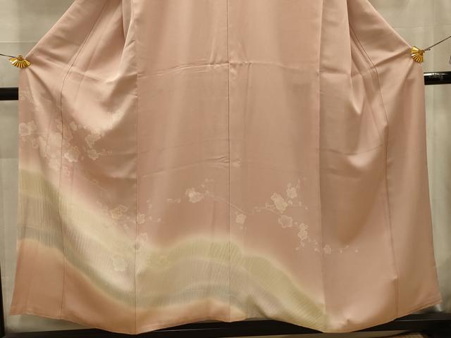 平和屋着物■訪問着 枝梅文 暈し染め 正絹 逸品 AABK6099sx
