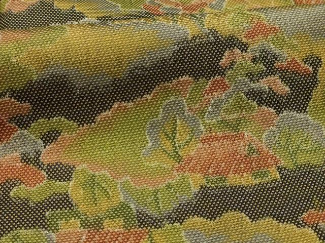 平和屋着物■上質な紬 風景文 正絹 逸品 AABK6103sx