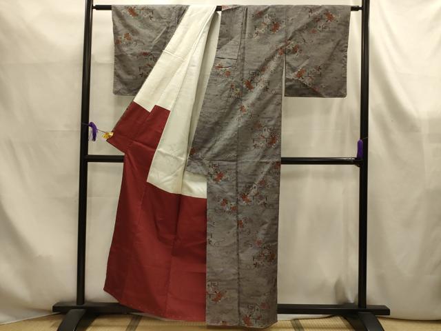 平和屋着物■本場大島紬 9マルキ 風景文 正絹 逸品 AABK6118sx